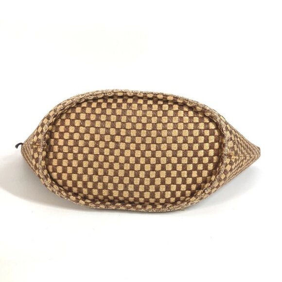 HERMES Panier Bus PM Bag Tote Bag Beach bag Hand Bag linen Beige/Brown - Picture 5 of 14